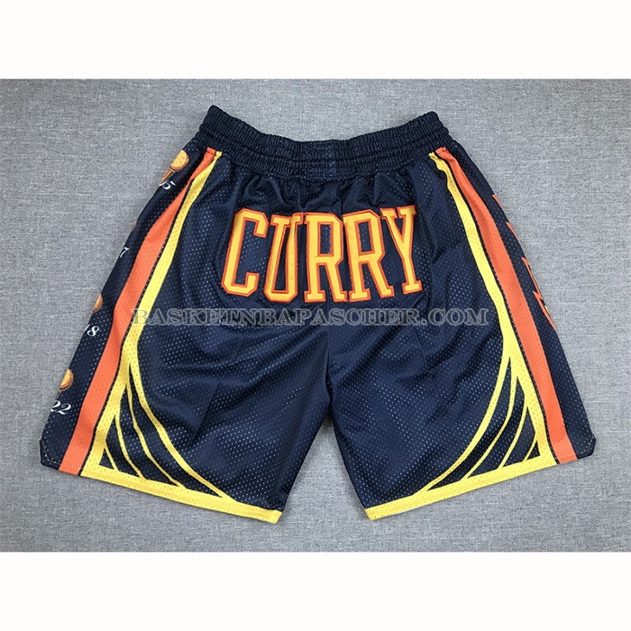 Short Golden State Warriors Stephen Curry 2022 NBA Finals Bleu